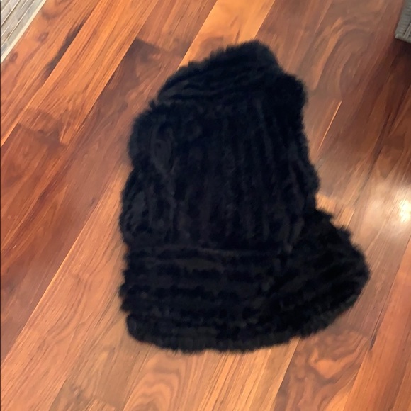 Black rabbit fur vest - Picture 4 of 4